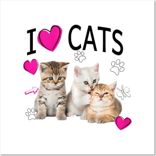 I Love Cats Posters and Art